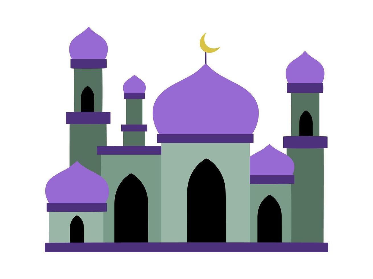 Idul Fitri Background with Islamic Mosque vector