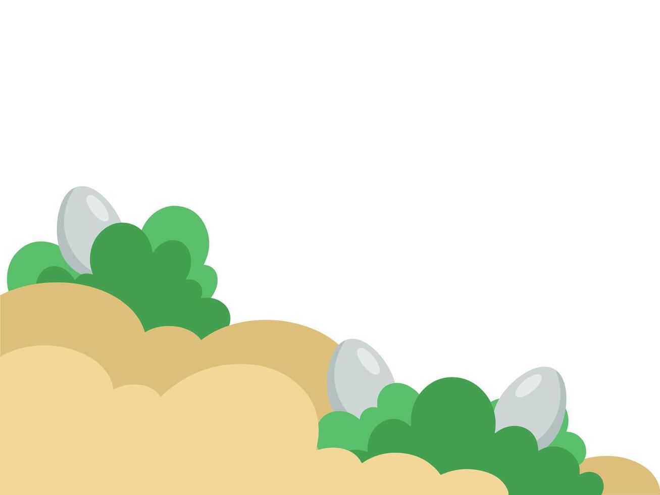 Easter Eggs Grass Background Illustration vector