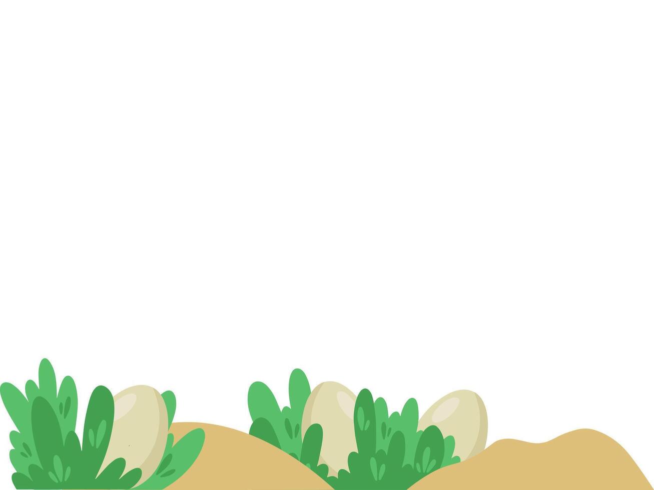 Easter Eggs in Green Grass vector