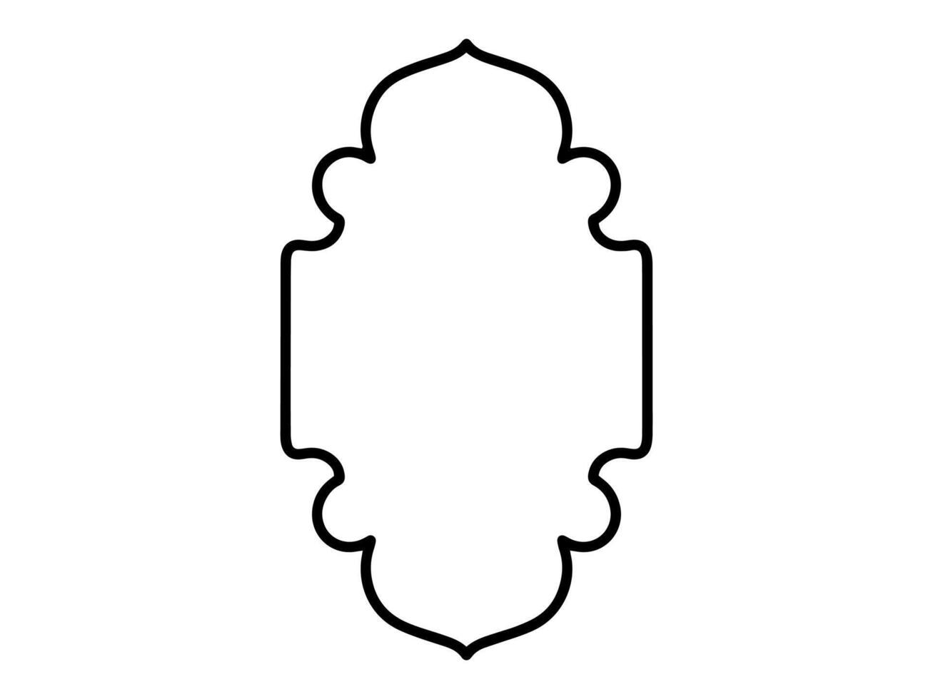 Islamic Frame Line Art Background vector