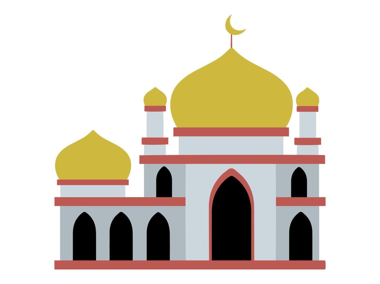 Islamic Mosque for Idul Fitri Background vector