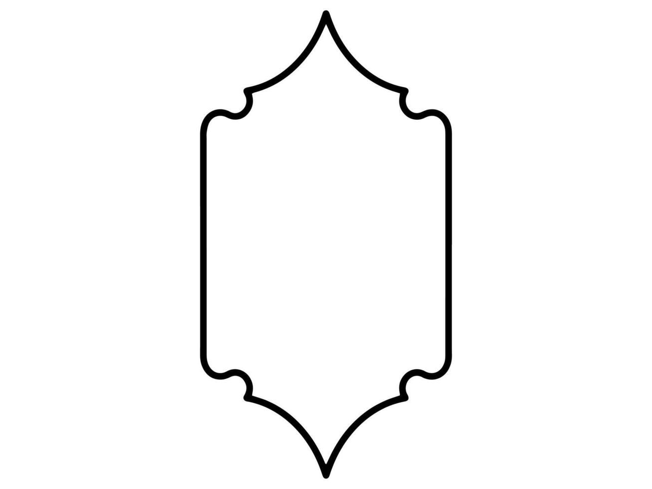 Islamic Frame Background Black and White vector