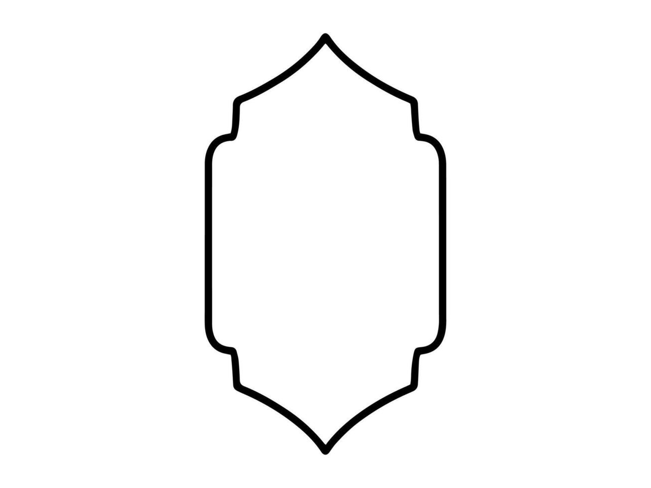 Islamic Frame Background Black and White vector