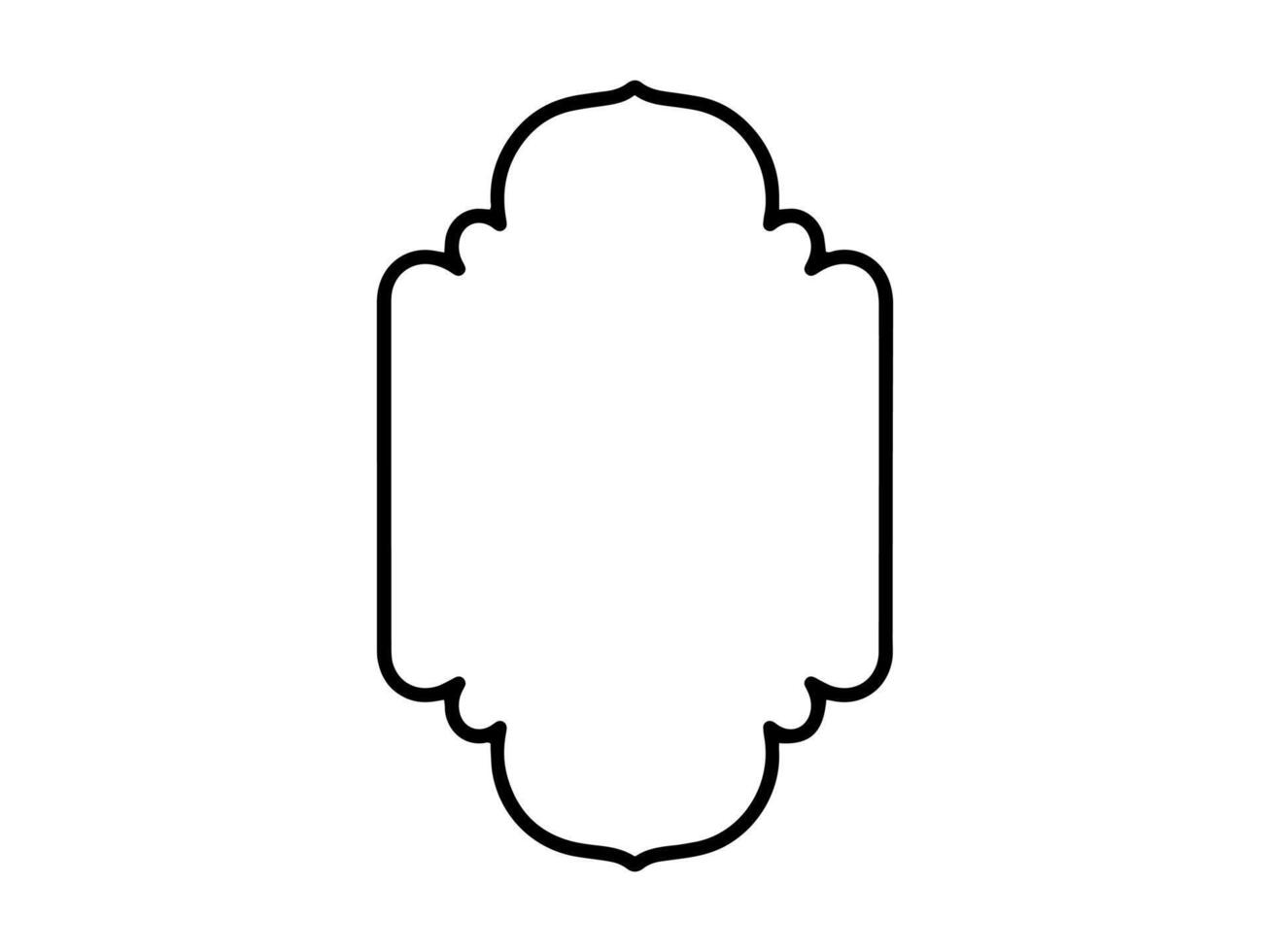Islamic Frame Line Art Background vector