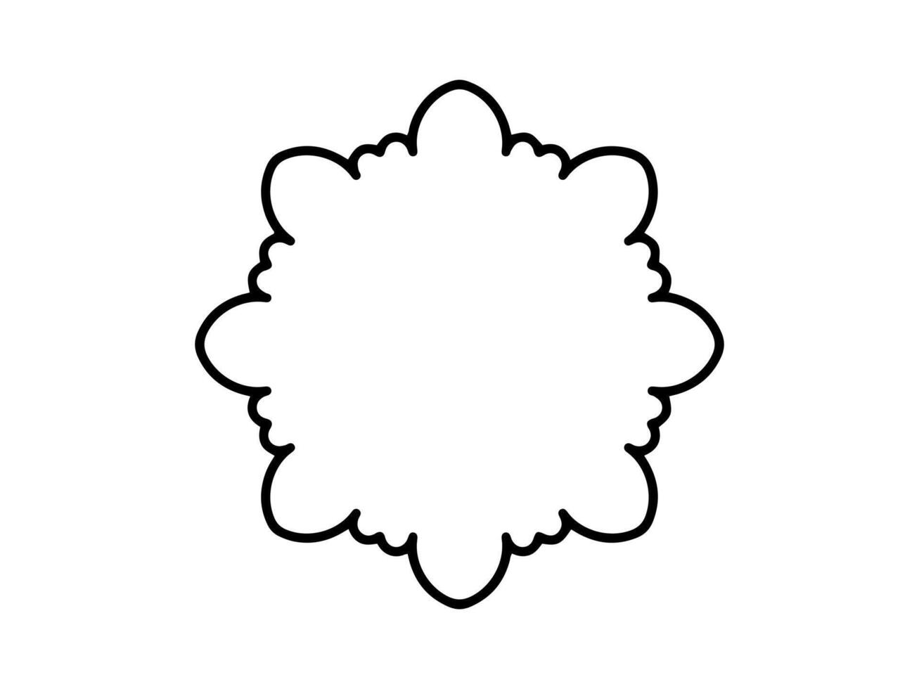 Hand Drawn Islamic Frame Background vector