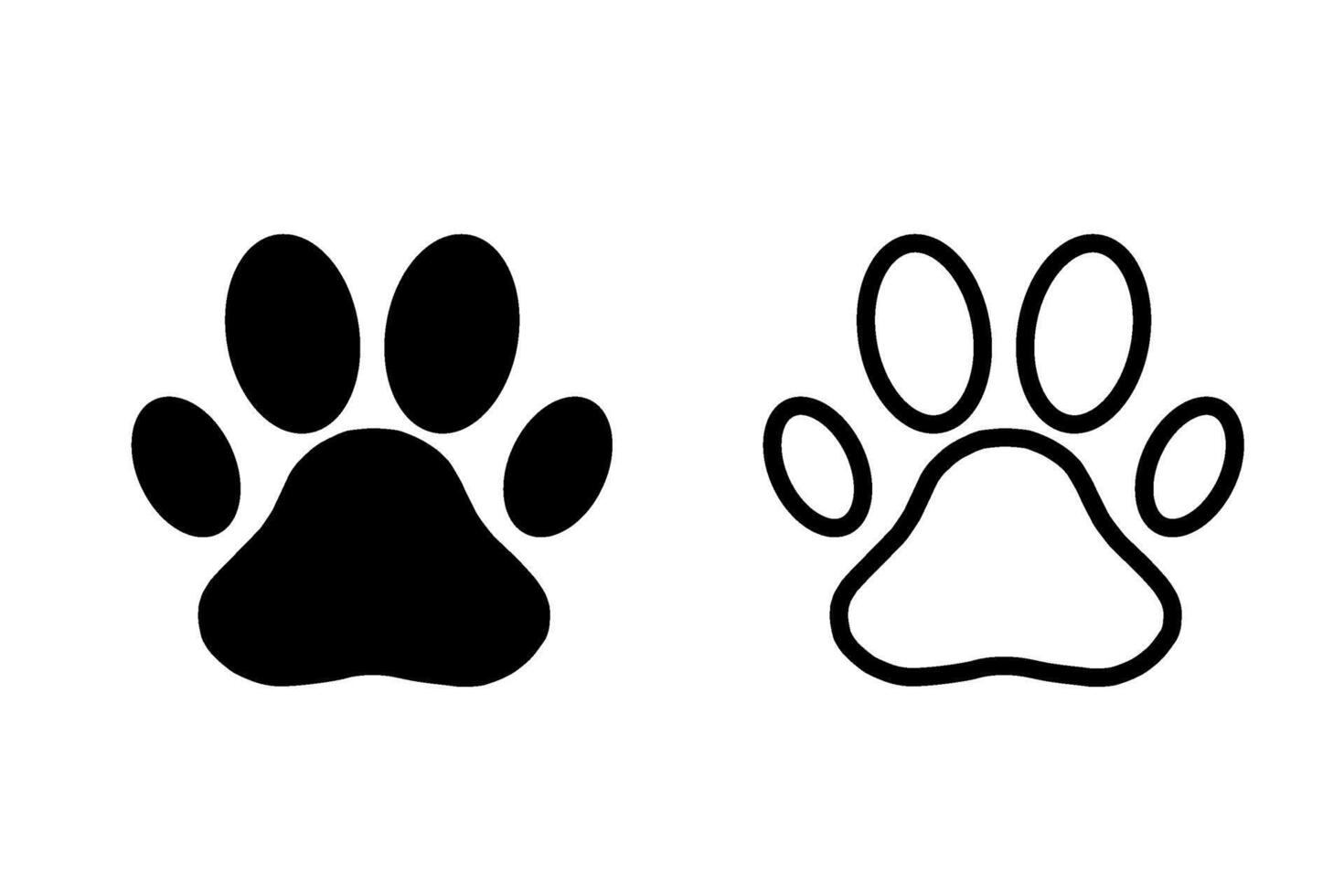 Paw print icon simple design vector