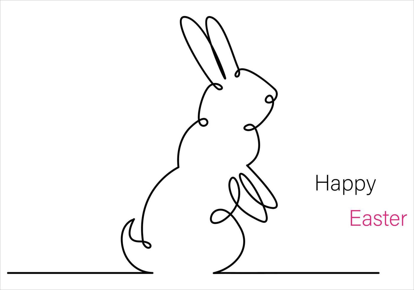 Continuous one line drawing of easter monday out line vector art illustration