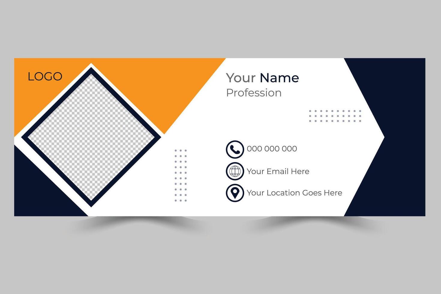 Modern, Clean, Unique Email Signature Design. vector