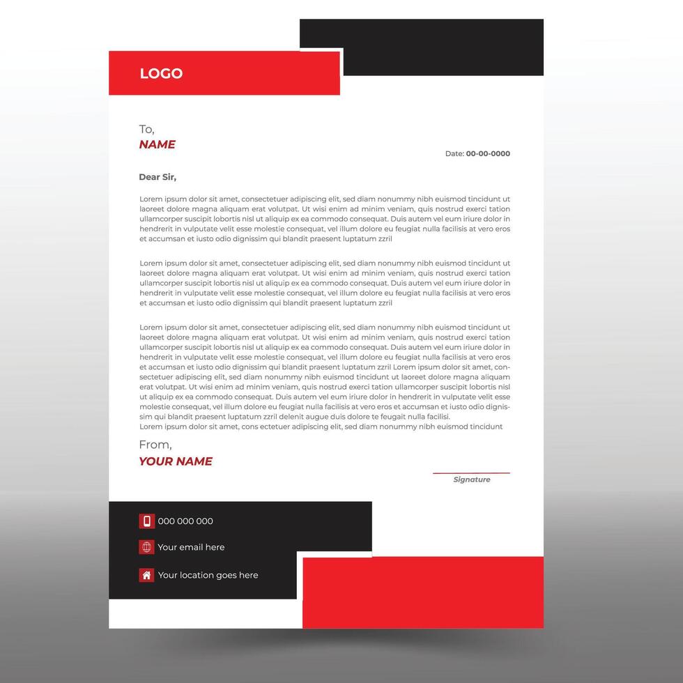 Simple, creative, modern, unique  clean letterhead  design set a4 sizes. vector