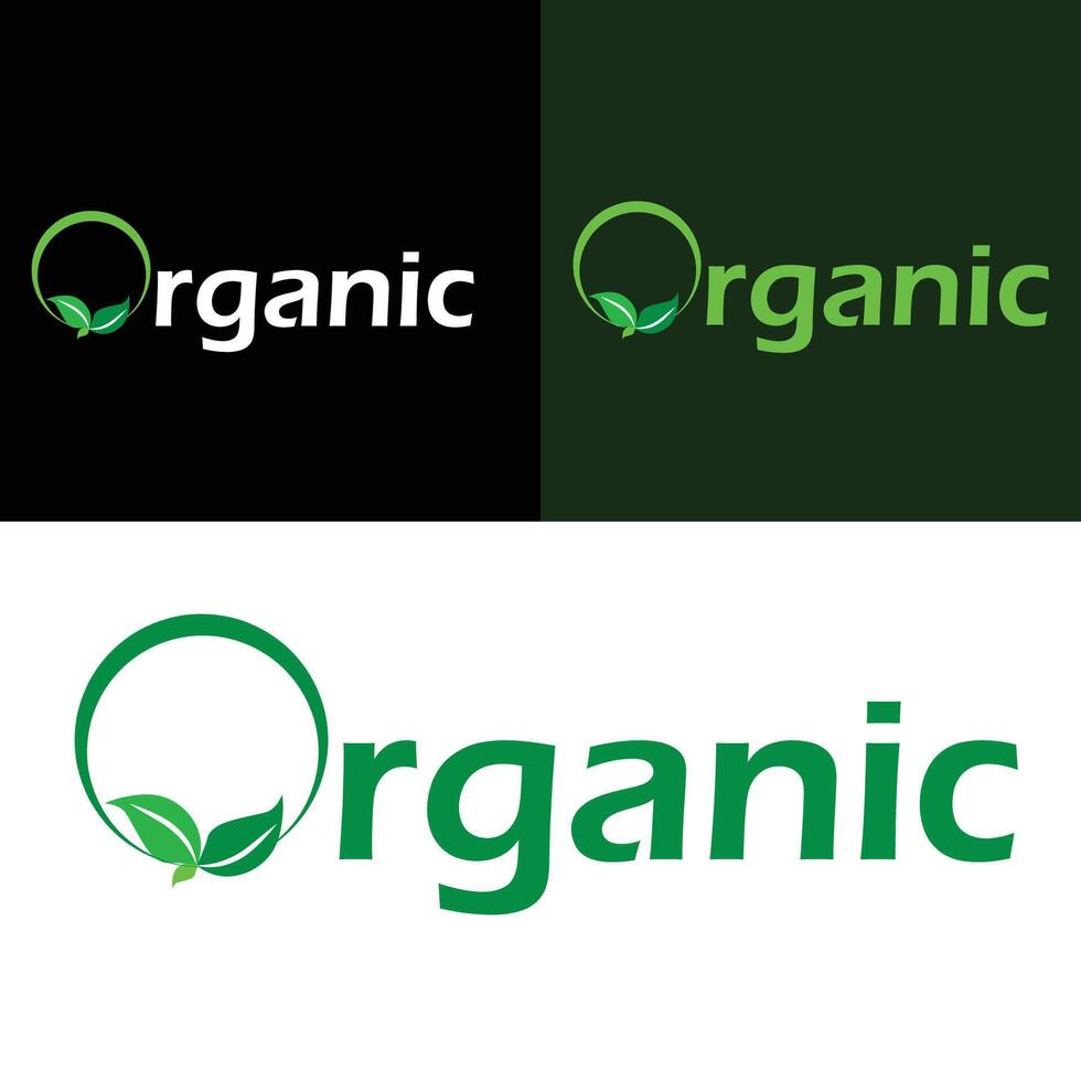 orgánico naturaleza bio logo diseño vector