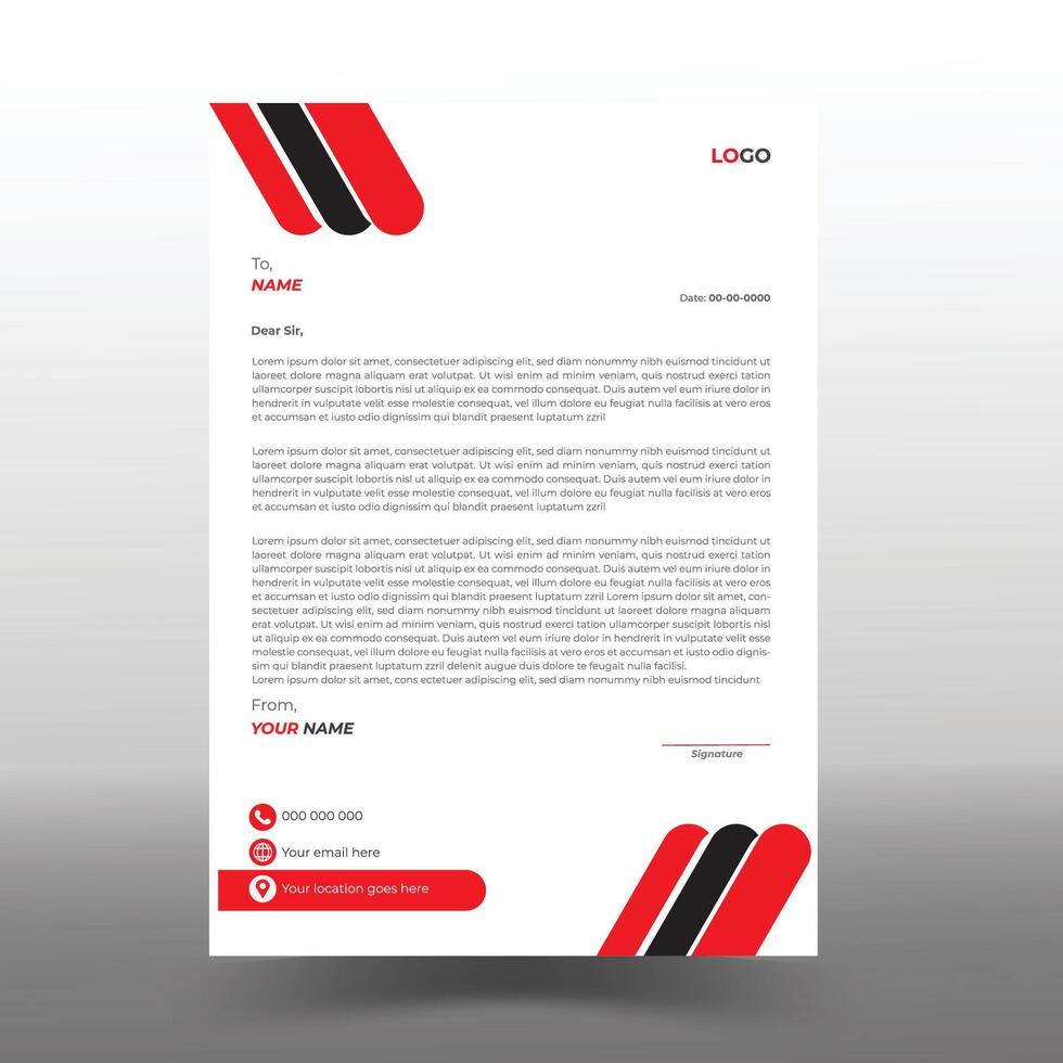Simple, creative, modern, unique  clean letterhead  design set a4 sizes. vector