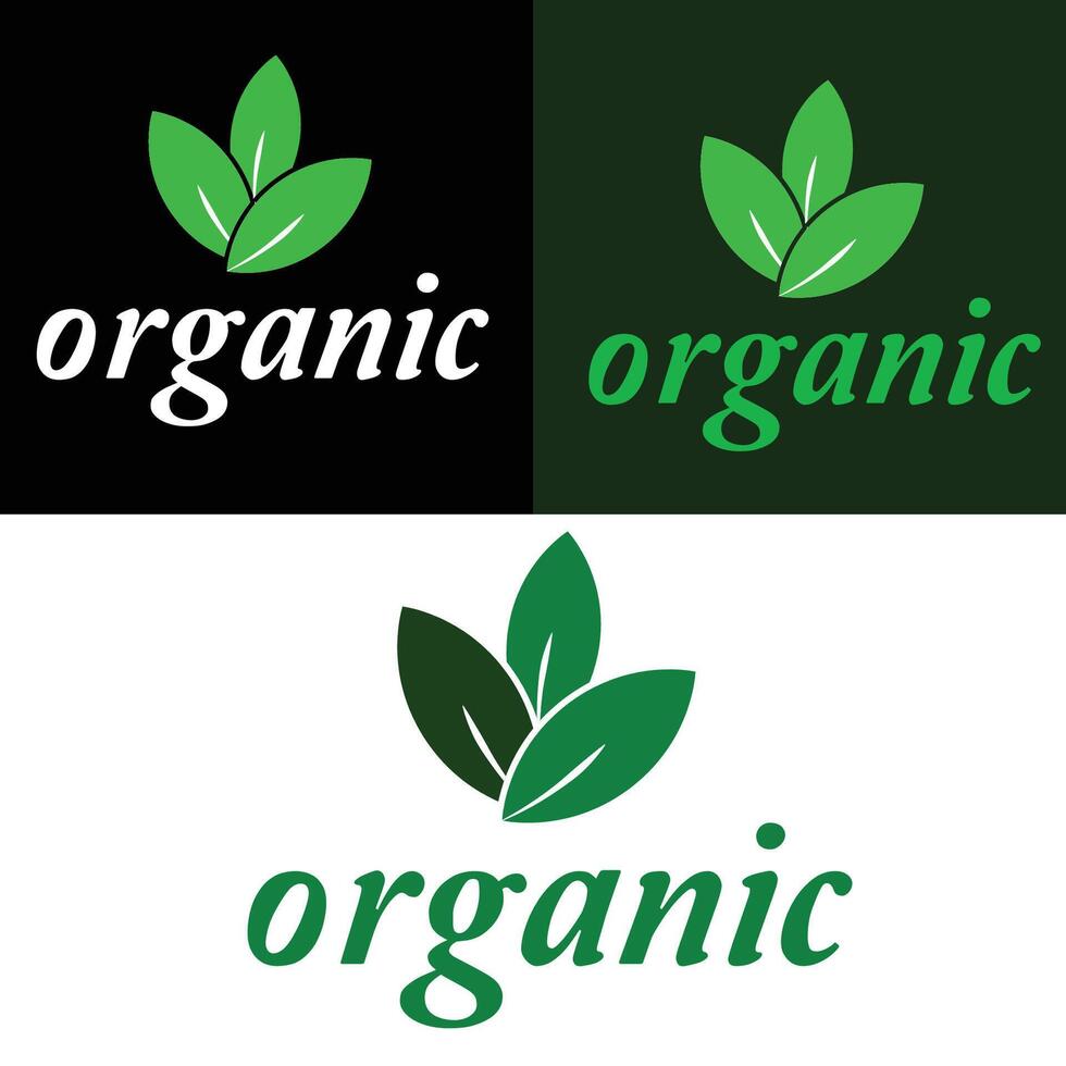 Organic Nature Bio Logo Design vector