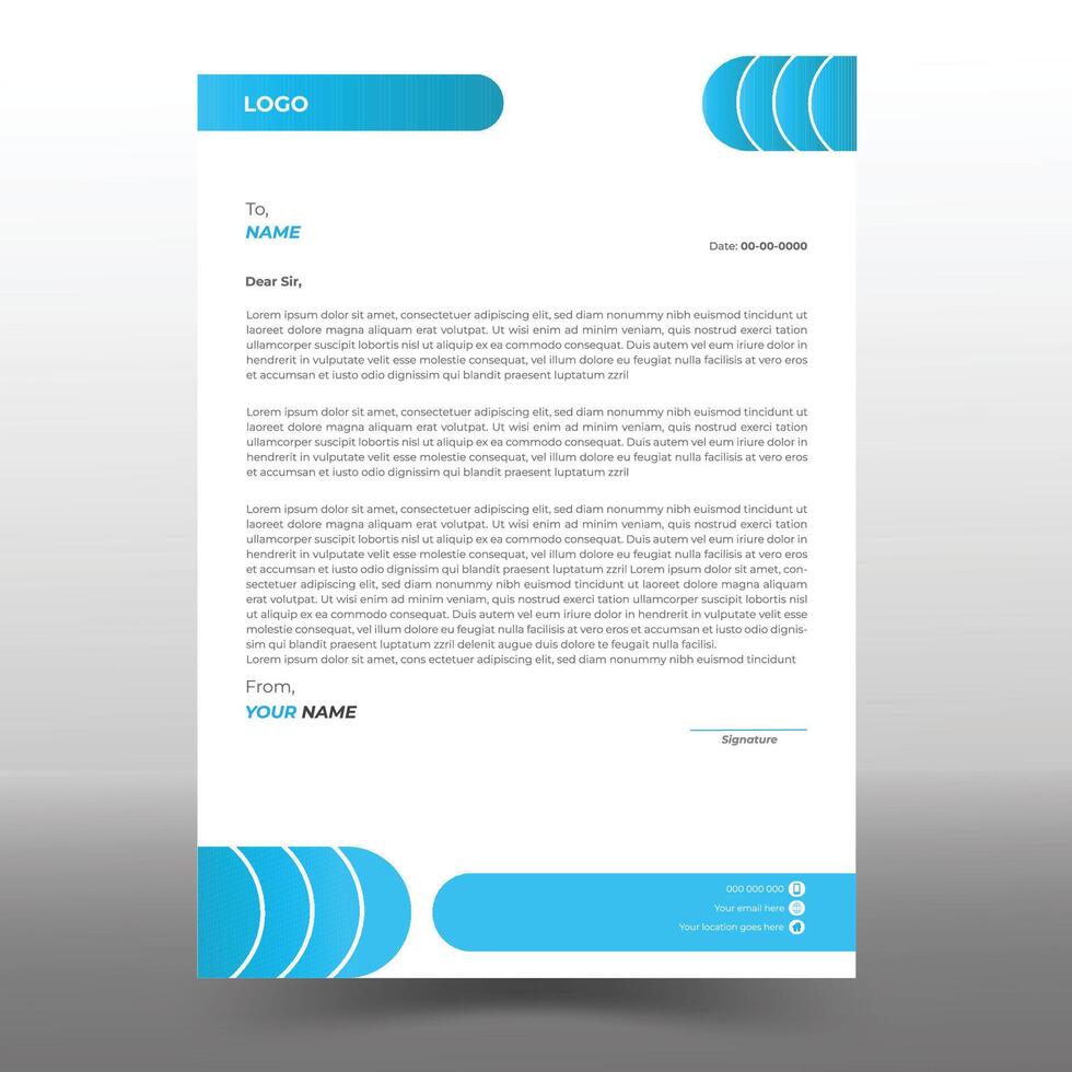 Simple, creative, modern, unique  clean letterhead  design set a4 sizes. vector