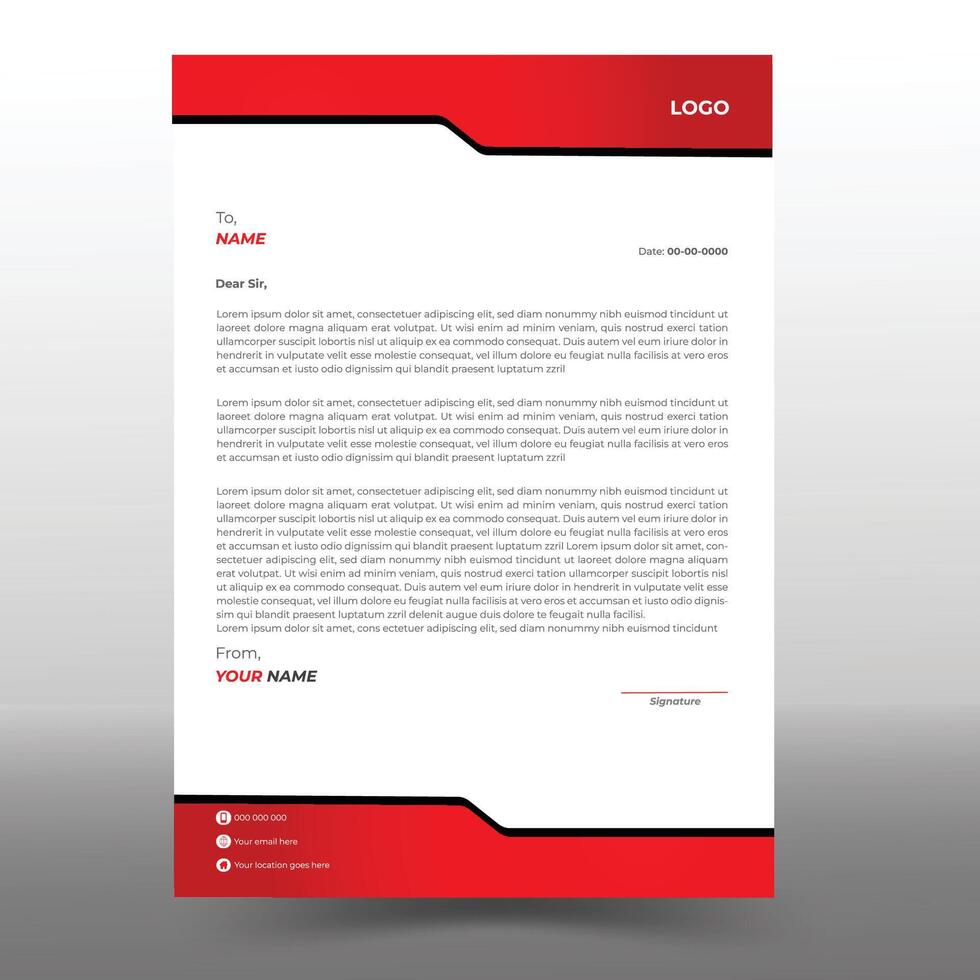 Simple, creative, modern, unique  clean letterhead  design set a4 sizes. vector