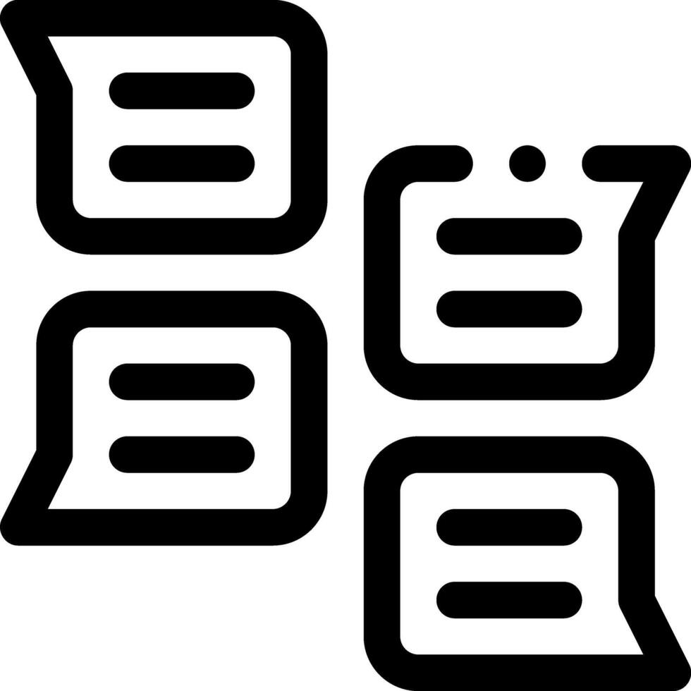 this icon or logo discussion icon or other where all matters relating to discussion activities, preparation and others or design application software vector