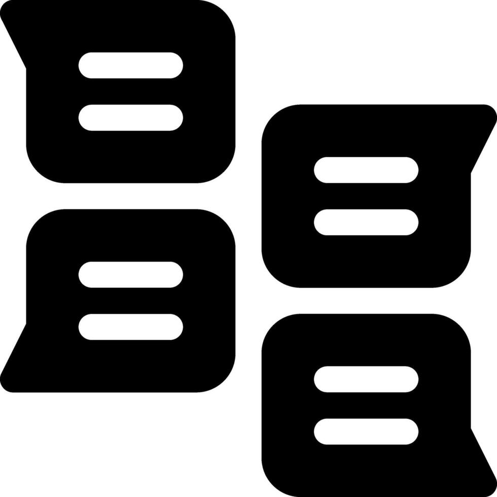 this icon or logo discussion icon or other where all matters relating to discussion activities, preparation and others or design application software vector