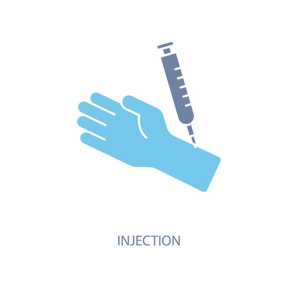 injection concept line icon. Simple element illustration. injection concept outline symbol design. vector