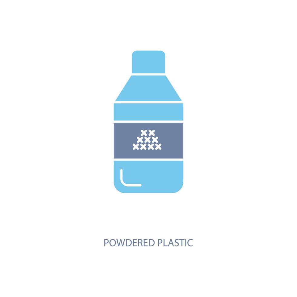 powdered plastic concept line icon. Simple element illustration. powdered plastic concept outline symbol design. vector