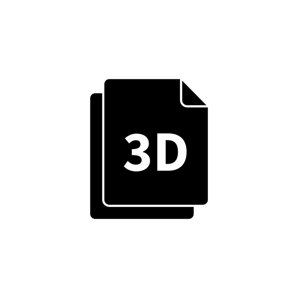 3d file concept line icon. Simple element illustration.3d file concept outline symbol design. vector