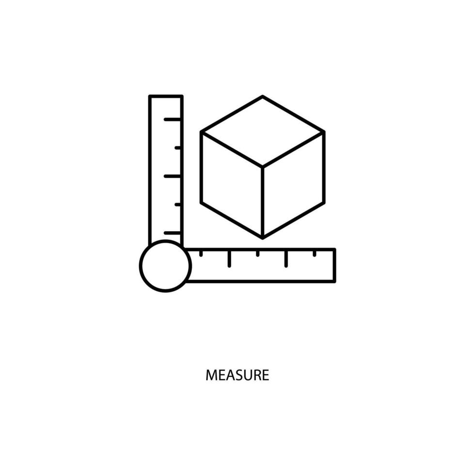 measure concept line icon. Simple element illustration. measure concept outline symbol design. vector