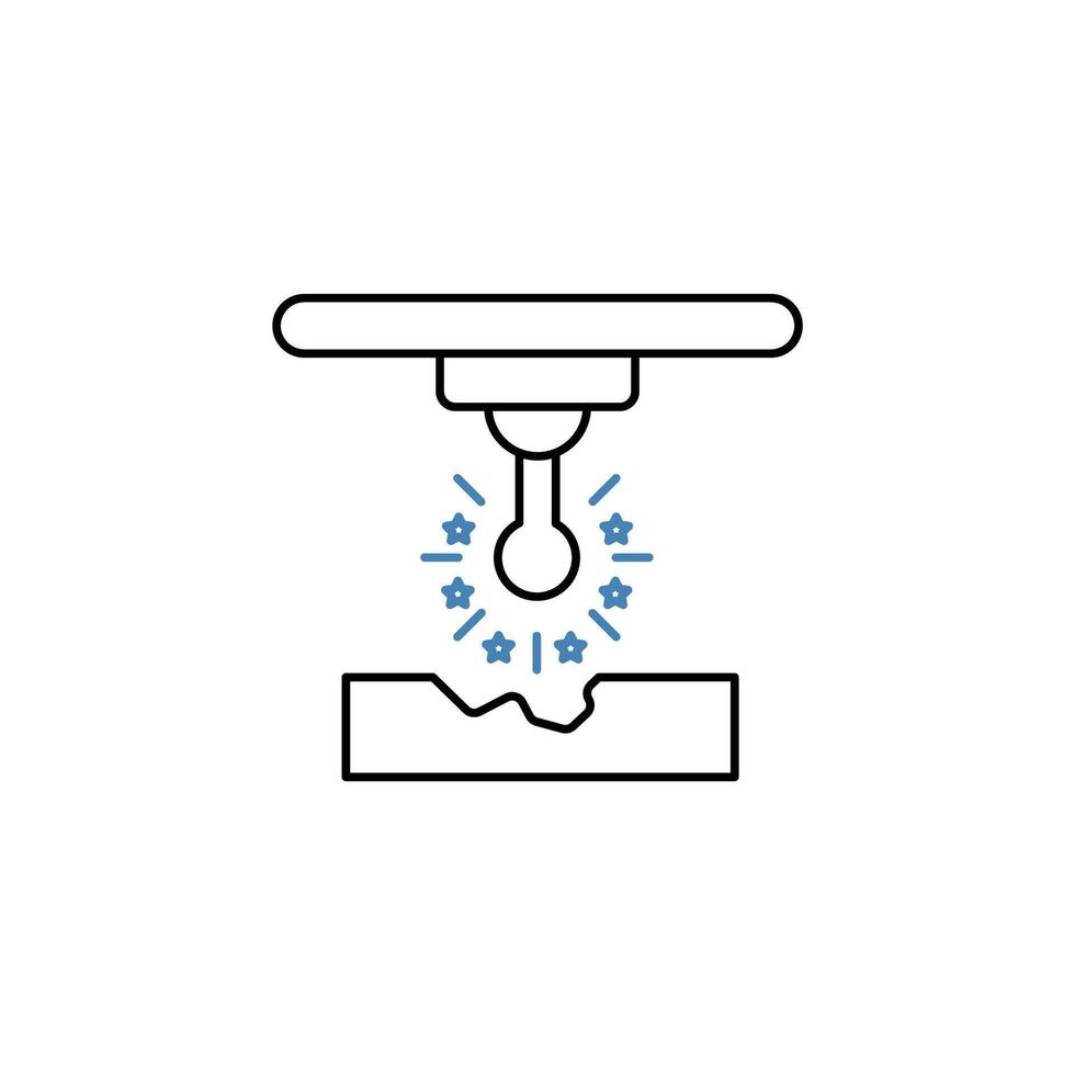 selective laser melting concept line icon. Simple element illustration. selective laser melting concept outline symbol design. vector