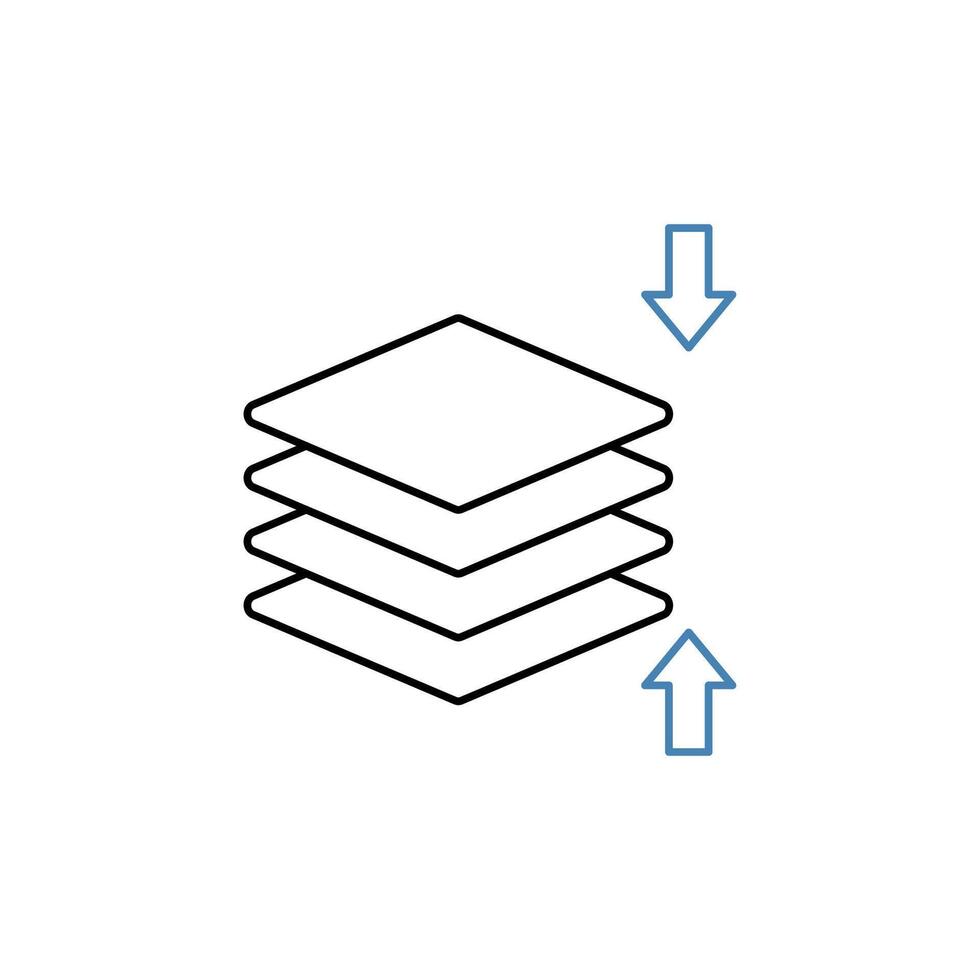 layer concept line icon. Simple element illustration. layer concept outline symbol design. vector