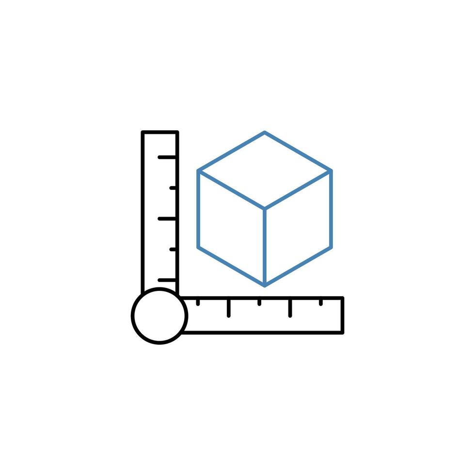 measure concept line icon. Simple element illustration. measure concept outline symbol design. vector