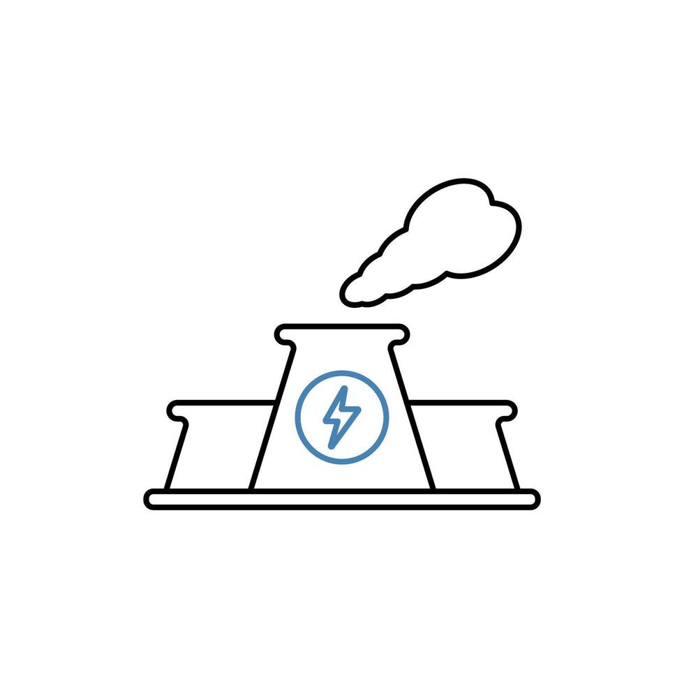 coal power plant concept line icon. Simple element illustration. coal power plant concept outline symbol design. vector