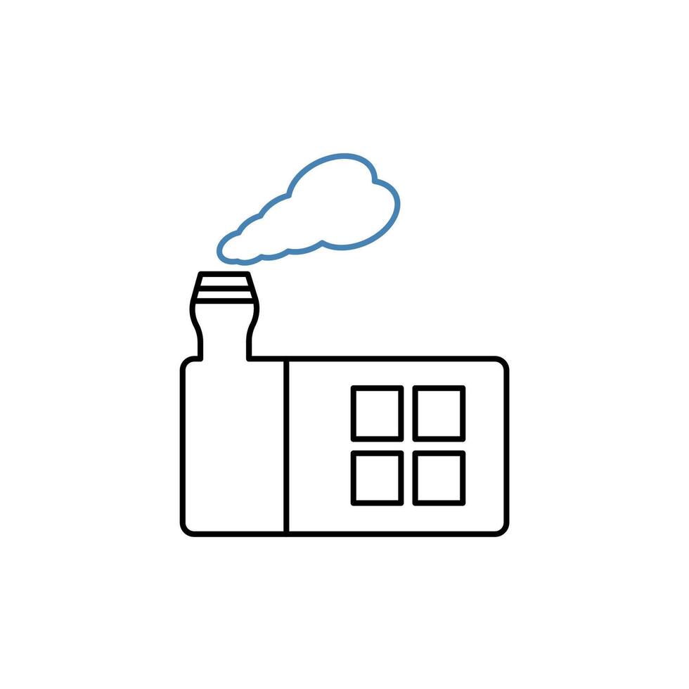 industry concept line icon. Simple element illustration. industry concept outline symbol design. vector