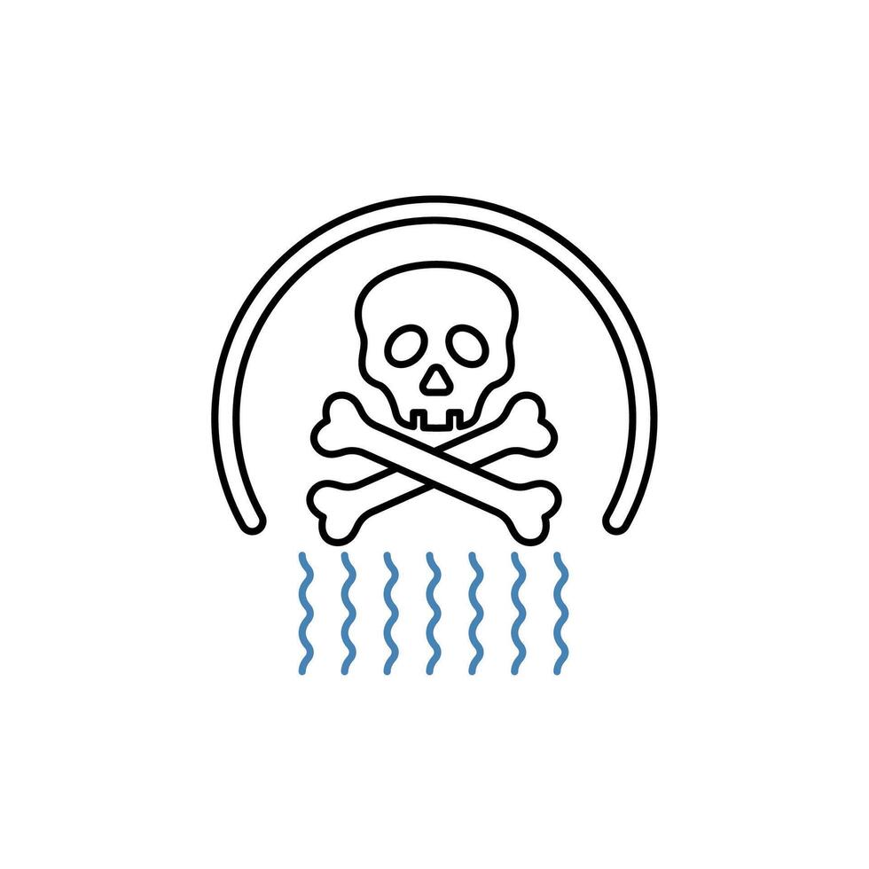 toxic air concept line icon. Simple element illustration. toxic air concept outline symbol design. vector