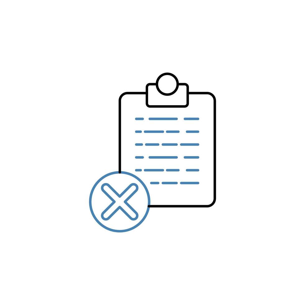 fail concept line icon. Simple element illustration. fail concept outline symbol design. vector