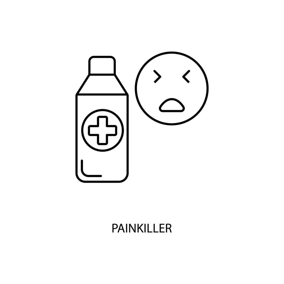 painkiller concept line icon. Simple element illustration. painkiller concept outline symbol design. vector