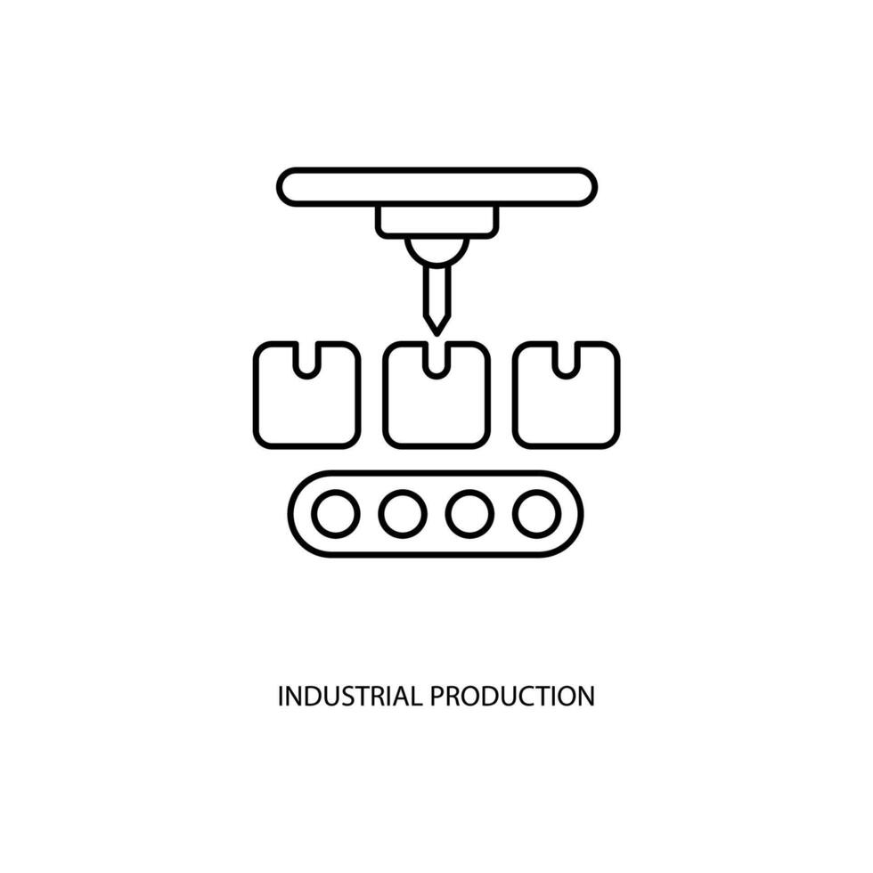 industrial production concept line icon. Simple element illustration. industrial production concept outline symbol design. vector