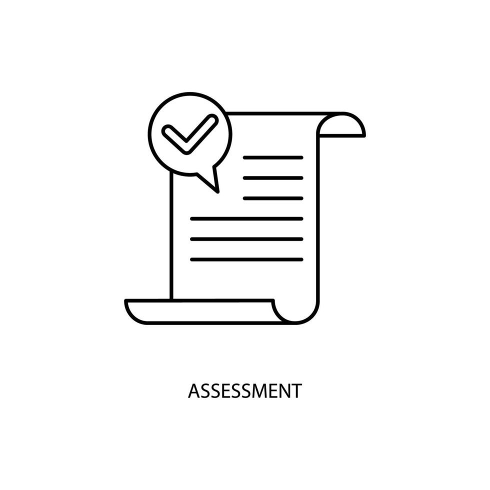assessment concept line icon. Simple element illustration. assessment concept outline symbol design. vector