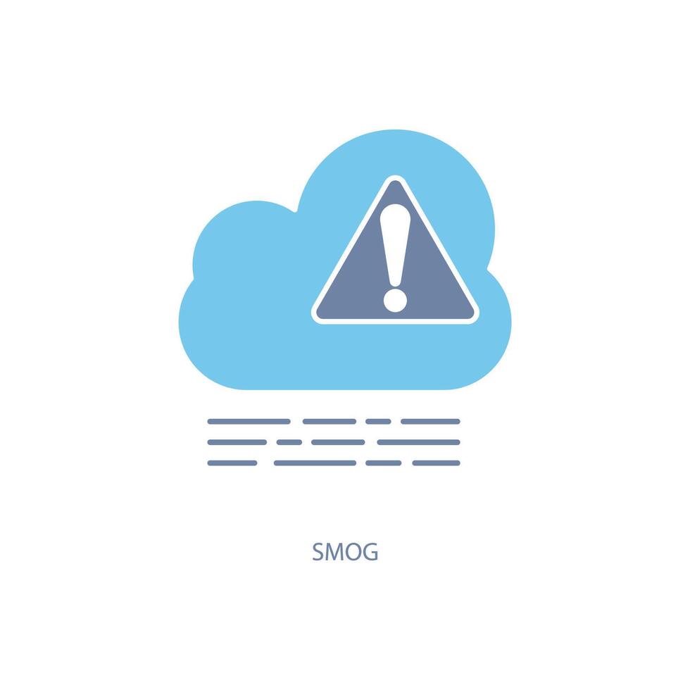 smog concept line icon. Simple element illustration. smog concept outline symbol design. vector