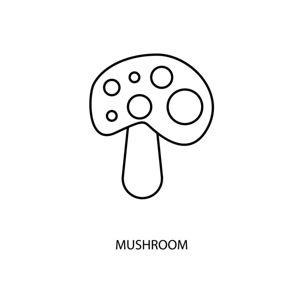 mushroom concept line icon. Simple element illustration. mushroom concept outline symbol design. vector