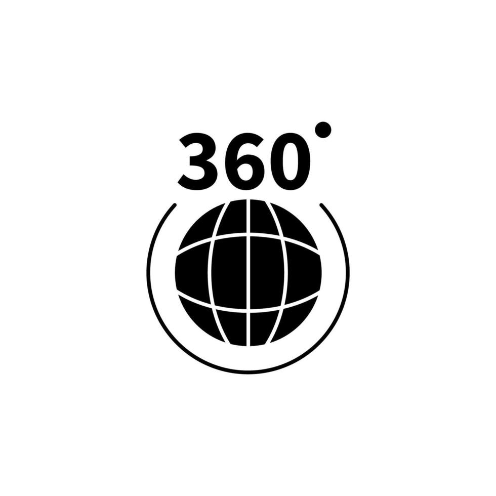 360 degrees concept line icon. Simple element illustration. 360 degrees concept outline symbol design. vector