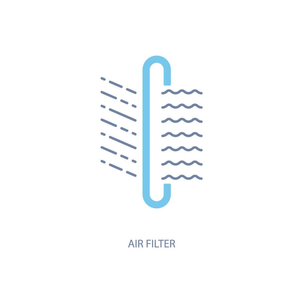 air filter concept line icon. Simple element illustration. air filter concept outline symbol design. vector