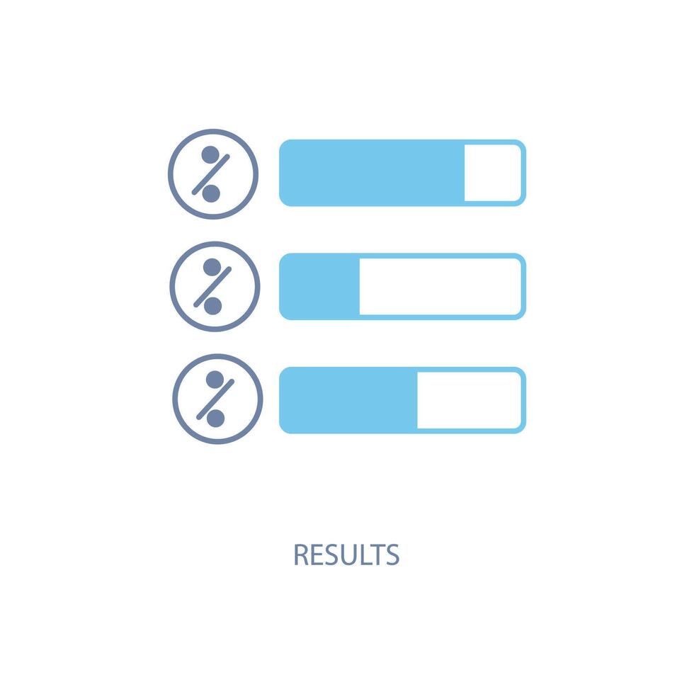 results concept line icon. Simple element illustration. results concept outline symbol design. vector