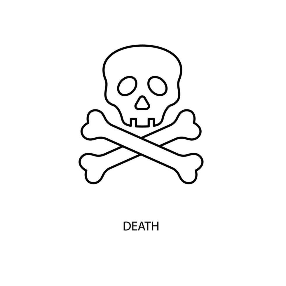 death concept line icon. Simple element illustration. death concept outline symbol design. vector