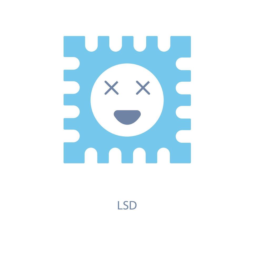 lsd concept line icon. Simple element illustration. lsd concept outline symbol design. vector
