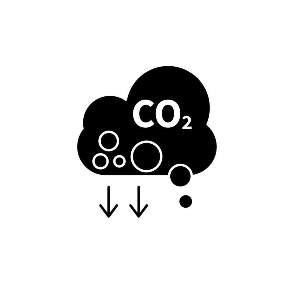 co2 concepto línea icono. sencillo elemento ilustración. co2 concepto contorno símbolo diseño. vector