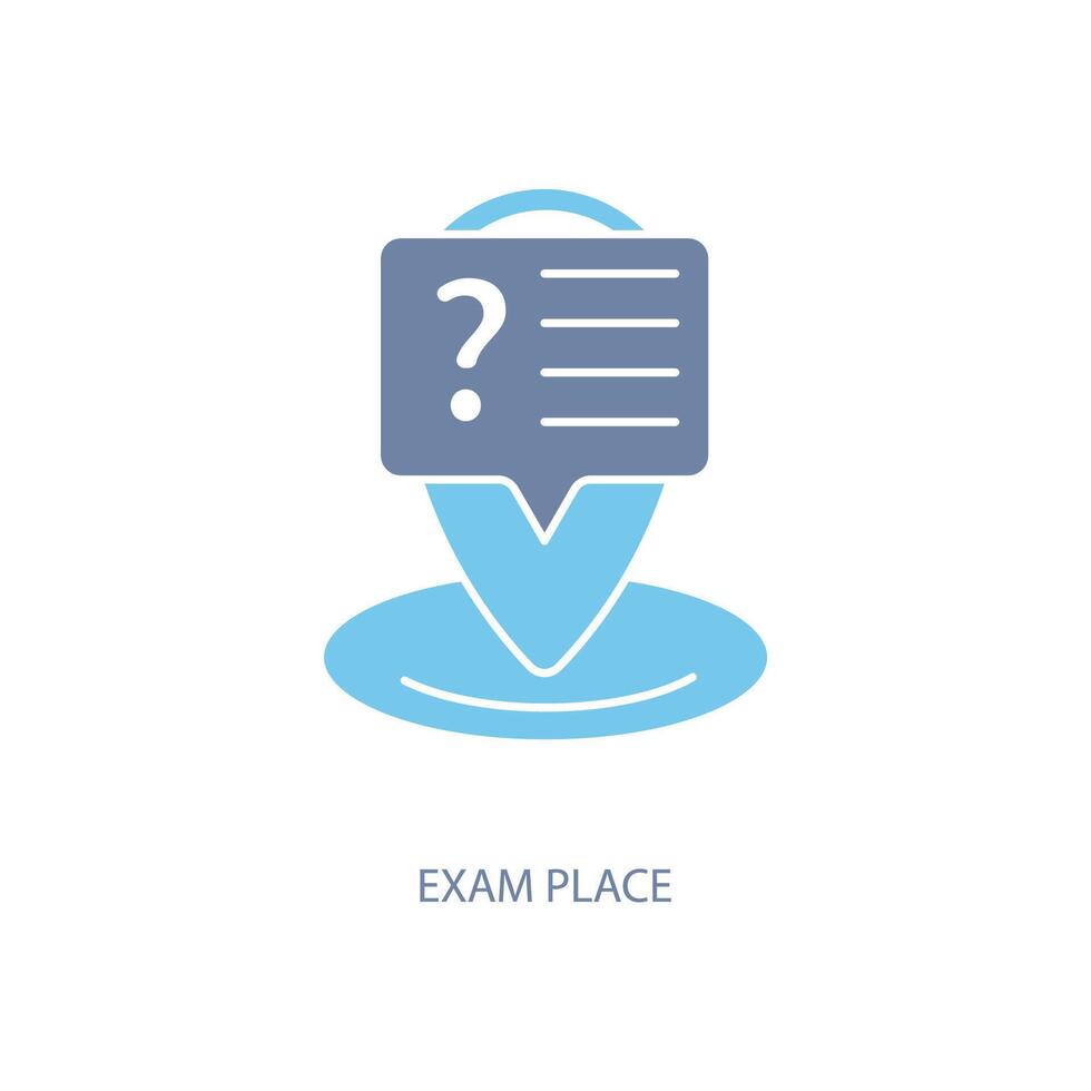 exam place concept line icon. Simple element illustration. exam place concept outline symbol design. vector
