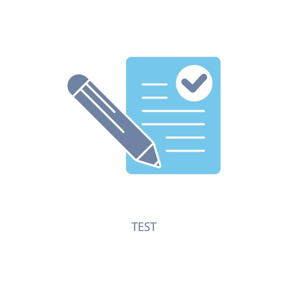 test concept line icon. Simple element illustration. test concept outline symbol design. vector
