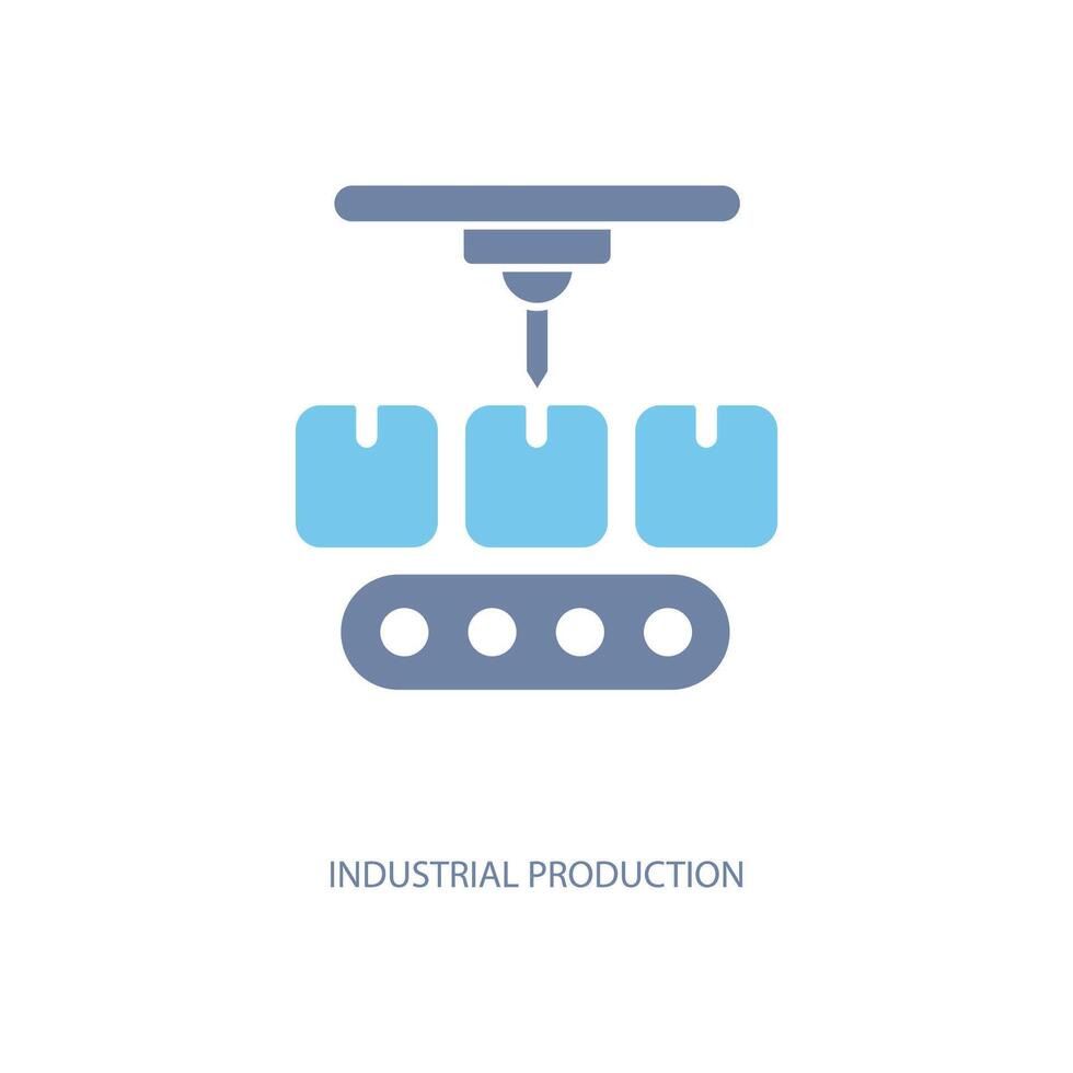 industrial production concept line icon. Simple element illustration. industrial production concept outline symbol design. vector