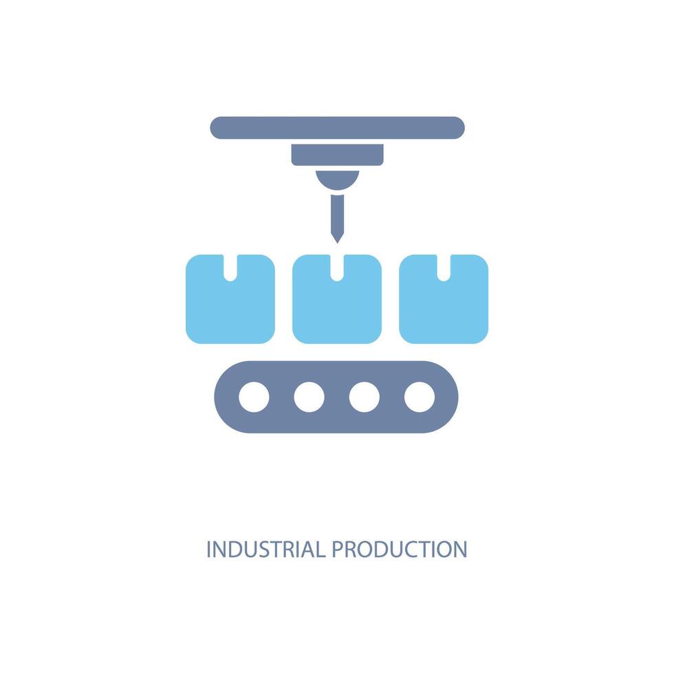 industrial production concept line icon. Simple element illustration. industrial production concept outline symbol design. vector