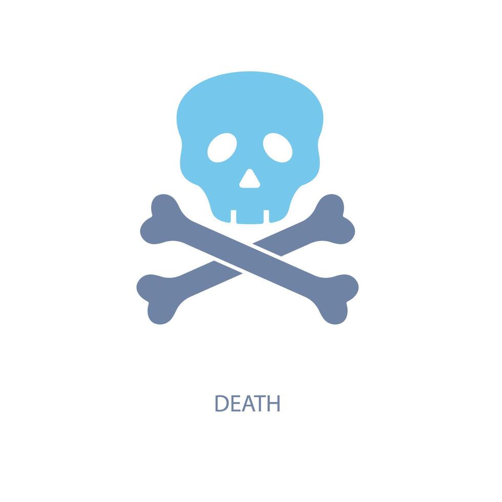 death concept line icon. Simple element illustration. death concept outline symbol design. vector