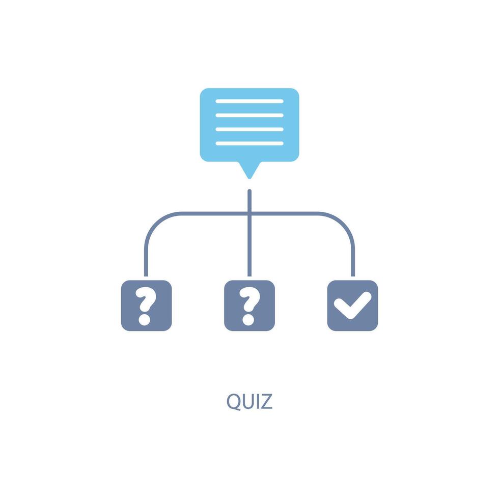 quiz concept line icon. Simple element illustration. quiz concept outline symbol design. vector