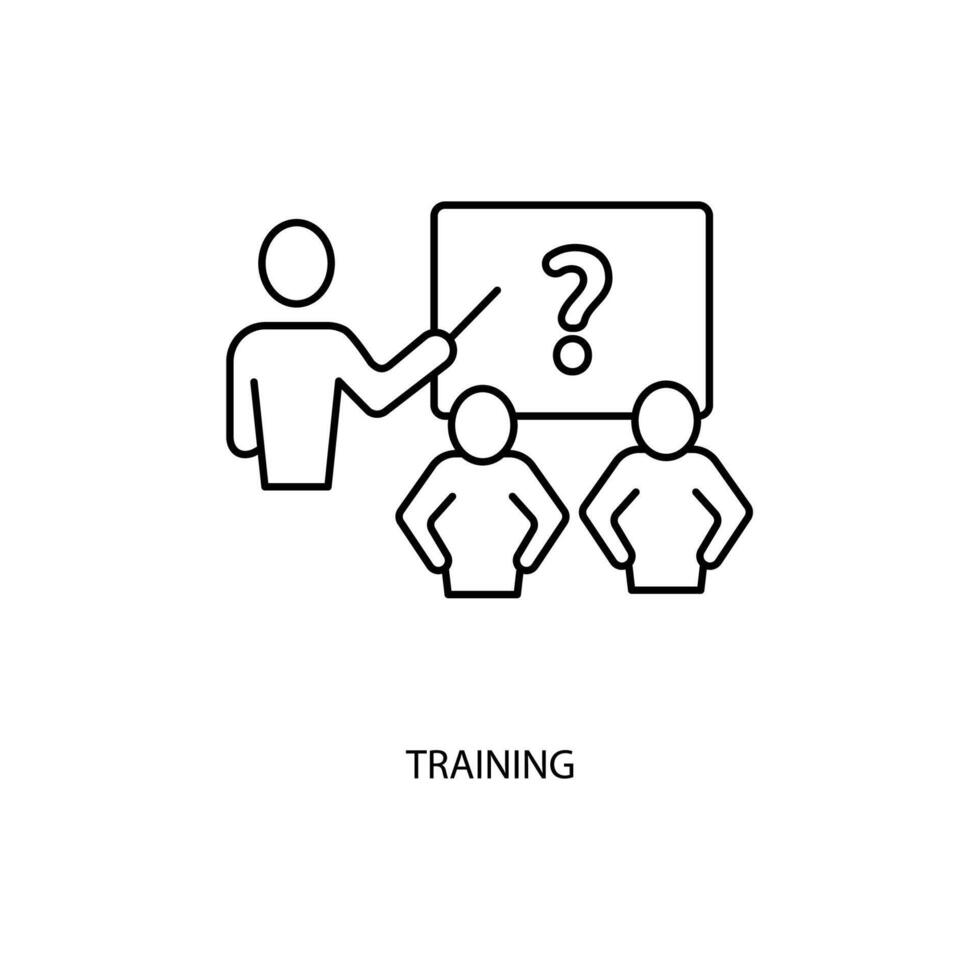 training concept line icon. Simple element illustration. training concept outline symbol design. vector