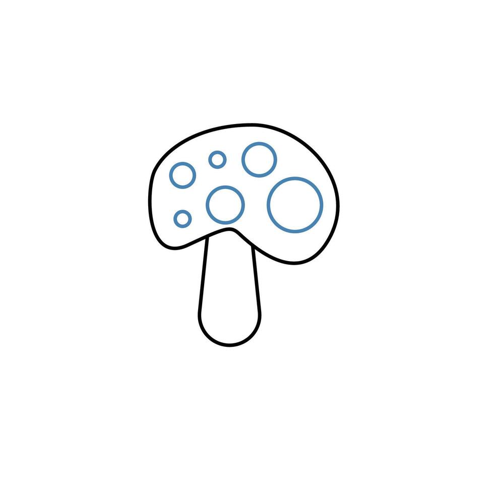 mushroom concept line icon. Simple element illustration. mushroom concept outline symbol design. vector